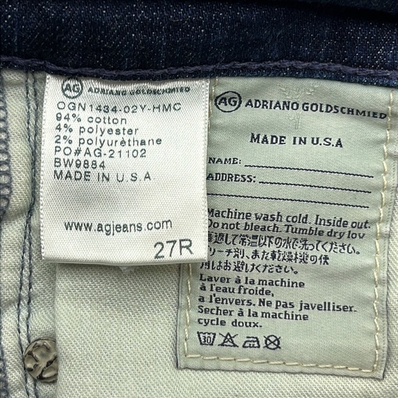 Ag Adriano Goldschmied Prima Mid Rise Cigarette Size 27R - Picture 10 of 16